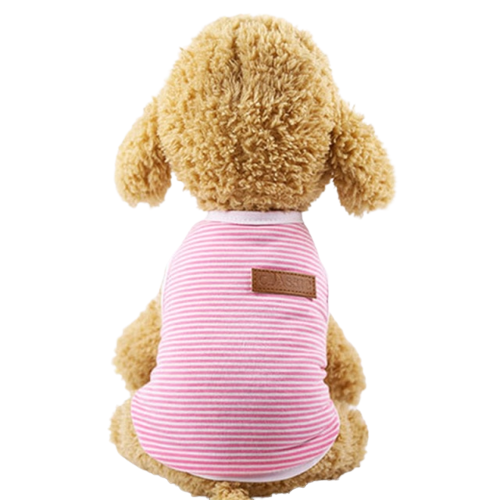 Chemise rose à rayures
