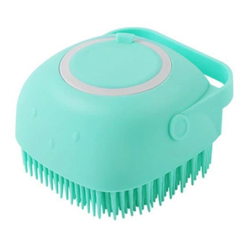 Square Blue Shower Brush