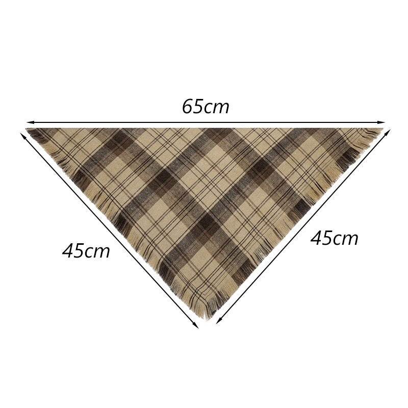 Bandana à carreaux kaki