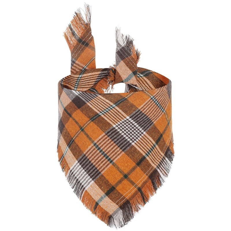 Bandana à carreaux orange