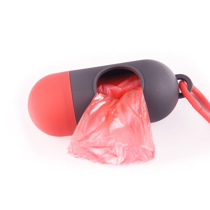 Gray and Red Bag Dispenser Holder