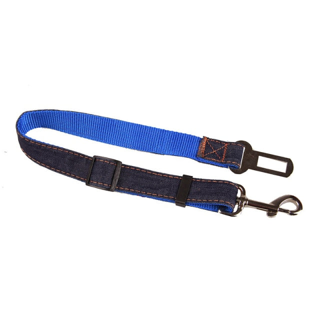 Ceinture de sécurité en denim bleu pour voiture