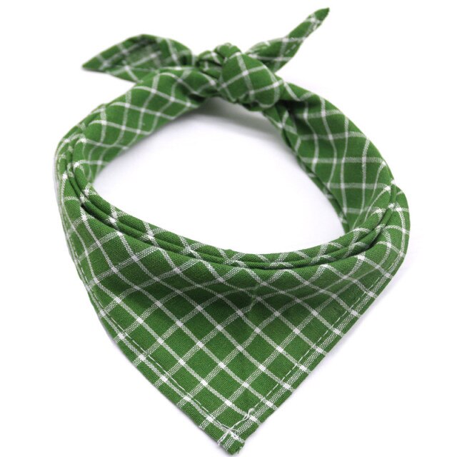 Green Plaid Bandana