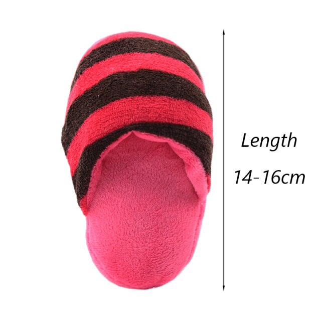 Chaussons à rayures roses et noires