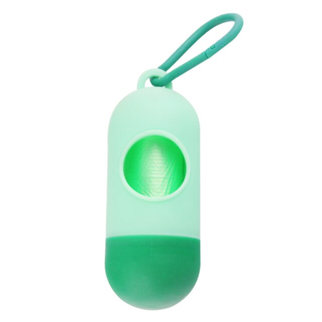 Support distributeur de sacs vert foncé clair