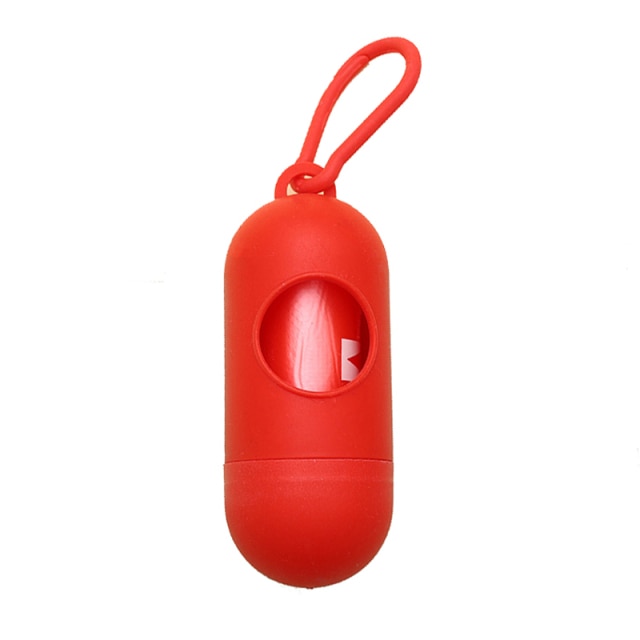 Support distributeur de sacs rouges