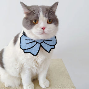 Blue BowChic Pet Bib