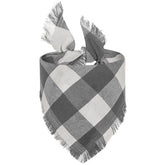 Gray White Plaid Bandana