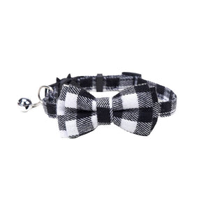 Black Plaid Bow Tie