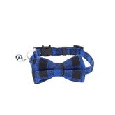 Blue Plaid Bow Tie