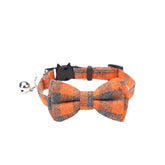 Orange Plaid Bow Tie