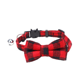 Red Plaid Bow Tie